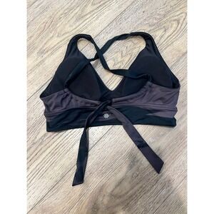 Athleta Womens M Black Purple Ombre X-Back Tie